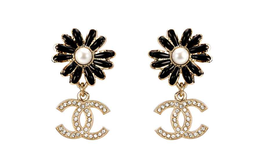 CHANEL CHANEL Earrings Women's Gold/Black