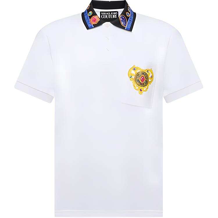 VERSACE JEANS COUTURE Heart Couture Short Sleeved Polo Shirt