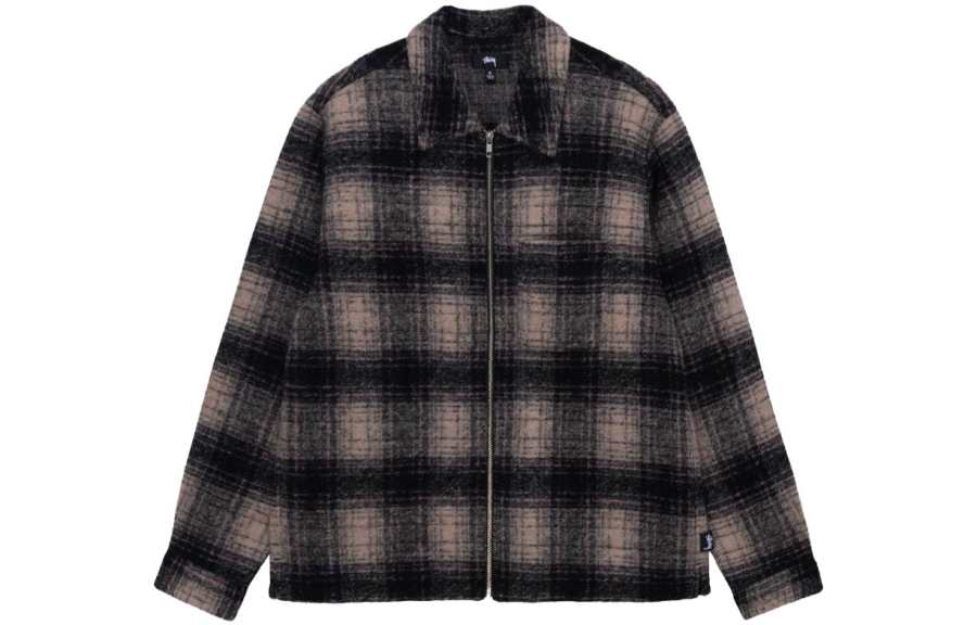 Stussy Wool Plaid Zip Shirt