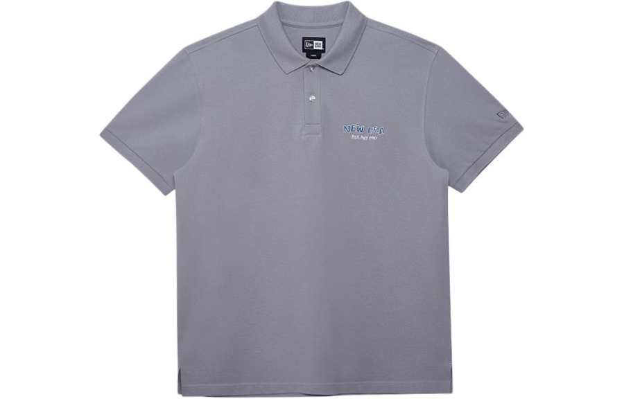 New Era College Renewal Series Polo Shirts Unisex Gray Lapel Moderate Straight Fit