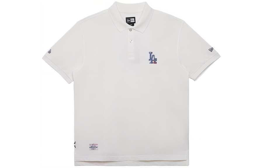New Era SS24 Polo Shirt Unisex Ivory White