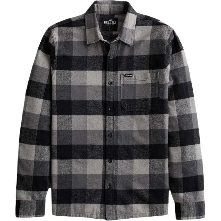 Hollister/ Hollister Shirt Men's Gray Plaid