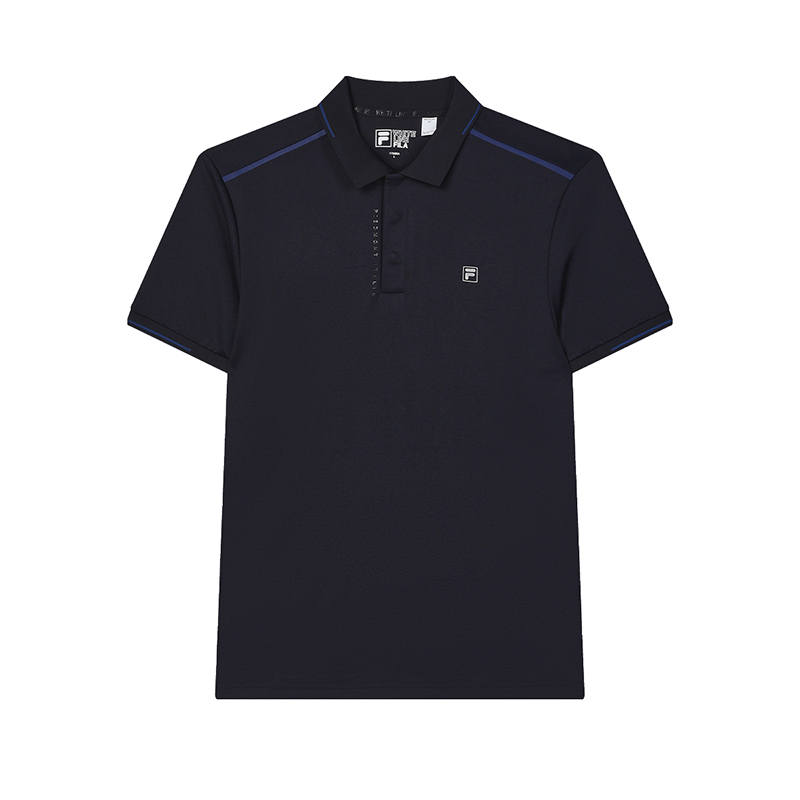 FILA Polo Shirts Men's Legend Blue Polo Collar Moderate Straight Fit