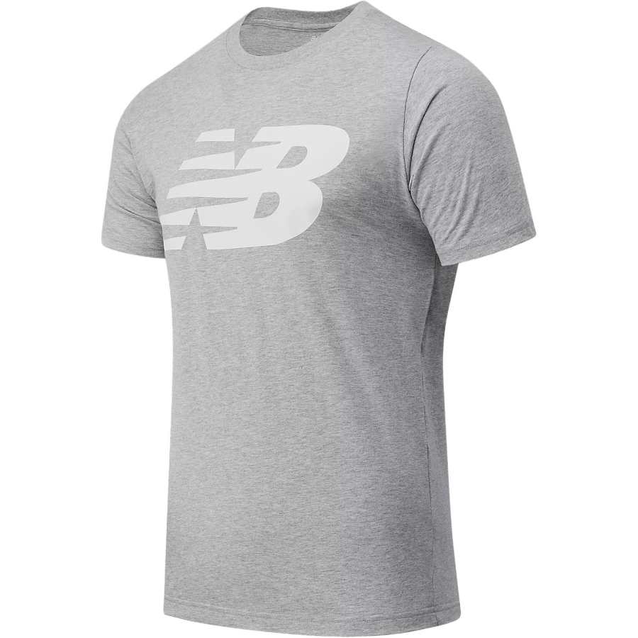 New Balance New Balance T Shirts Men's Gray Crew Neck Straight Fit