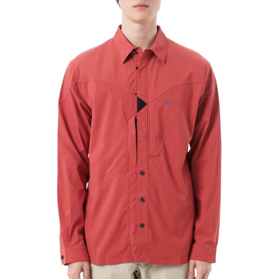 Klattermusen Garm Shirt Men's Dark Red Wood Color