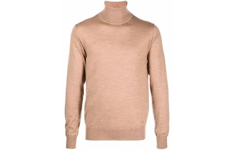 EMPORIO ARMANI Sweaters Men's Light Umber Turtleneck Moderate Base Layer