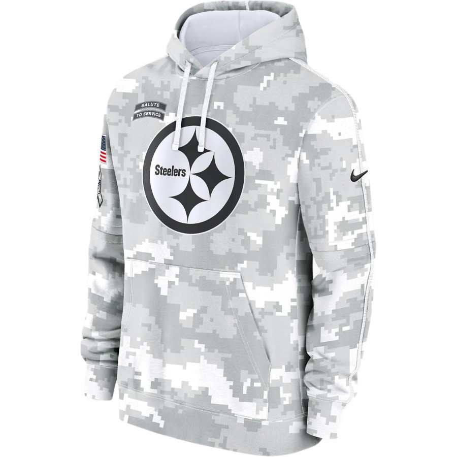 Nike Nike Pittsburgh Steelers Salute To Service Primary Edge Club Men's Nike Nfl Pullover Hoodie