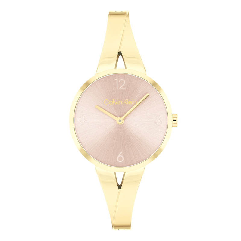 CALVIN KLEIN Wrist Watches Quartz Movement Steel Strap Pink Watch Dial Women's Watch