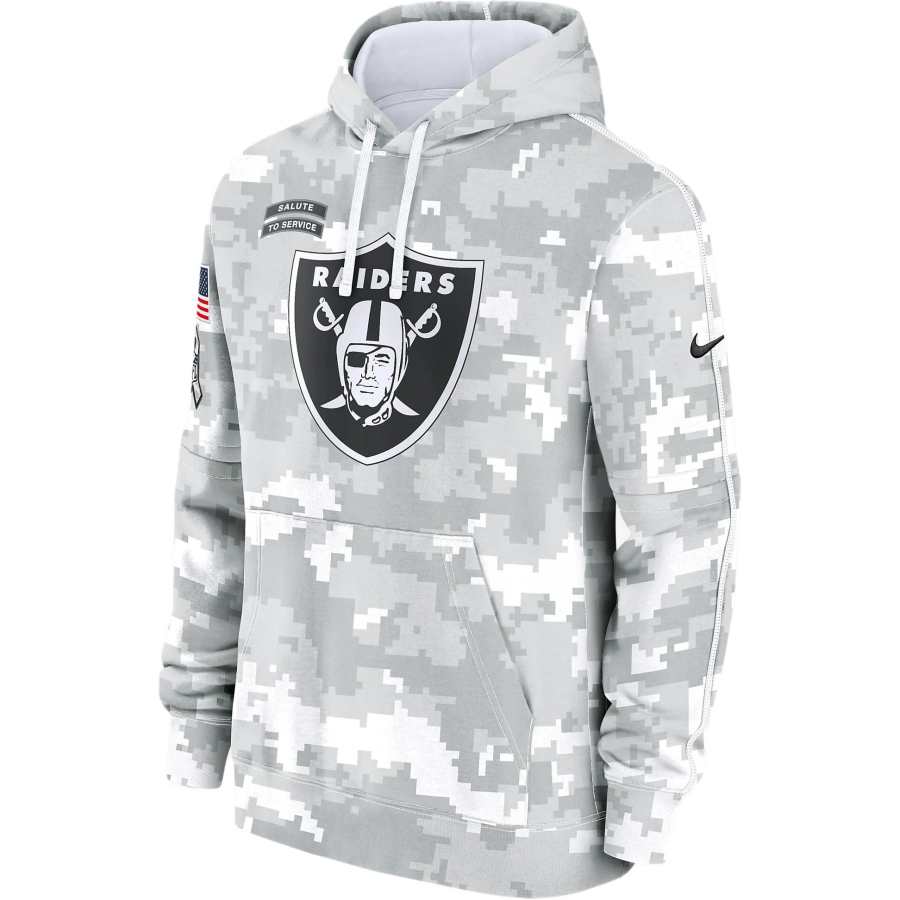 Nike Nike Las Vegas Raiders Salute To Service Primary Edge Club Men's Nike Nfl Pullover Hoodie