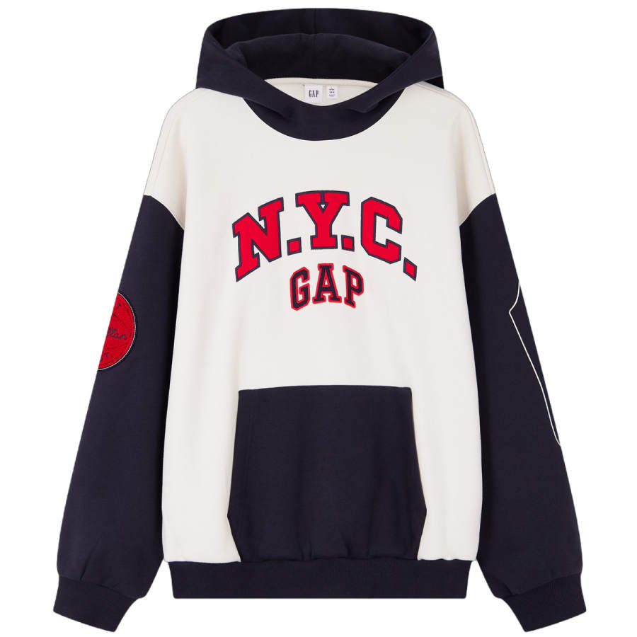 GAP Sweatshirts Men's Blue White Hooded Moderate