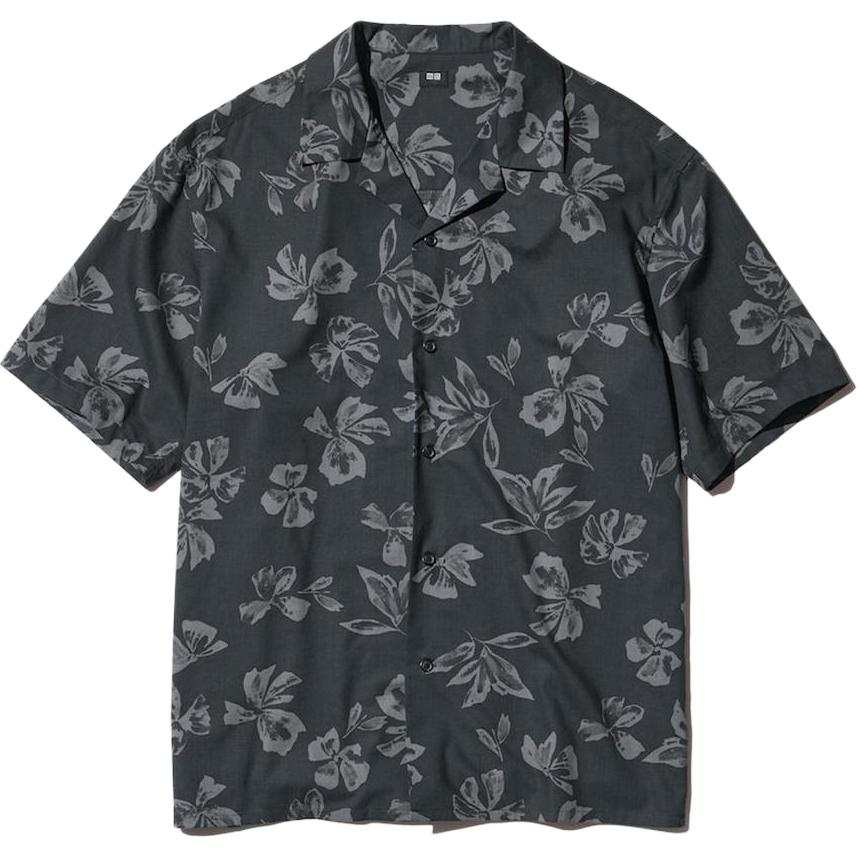 UNIQLO Shirts Men's Black Lapel Thin Other