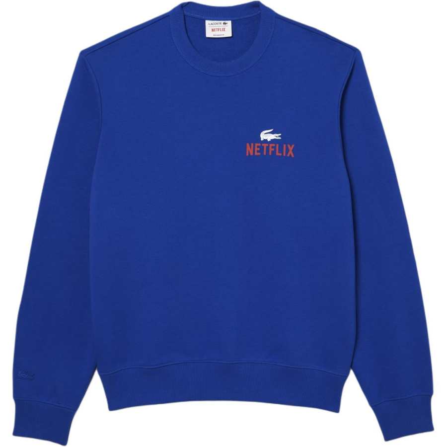 LACOSTE Sweatshirts Unisex Blue Crew Neck Moderate Regular