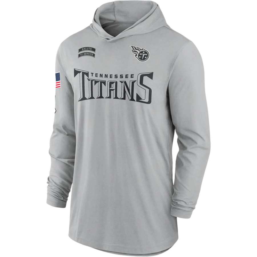 Nike Nike Tennessee Titans Salute To Service Edge Mascot Lockup Men's Nike Dri FIT Nfl Long Sleeve Hooded Top