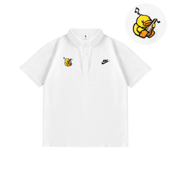 Nike Nike Polo Shirts Unisex White Polo Collar Moderate Straight Fit