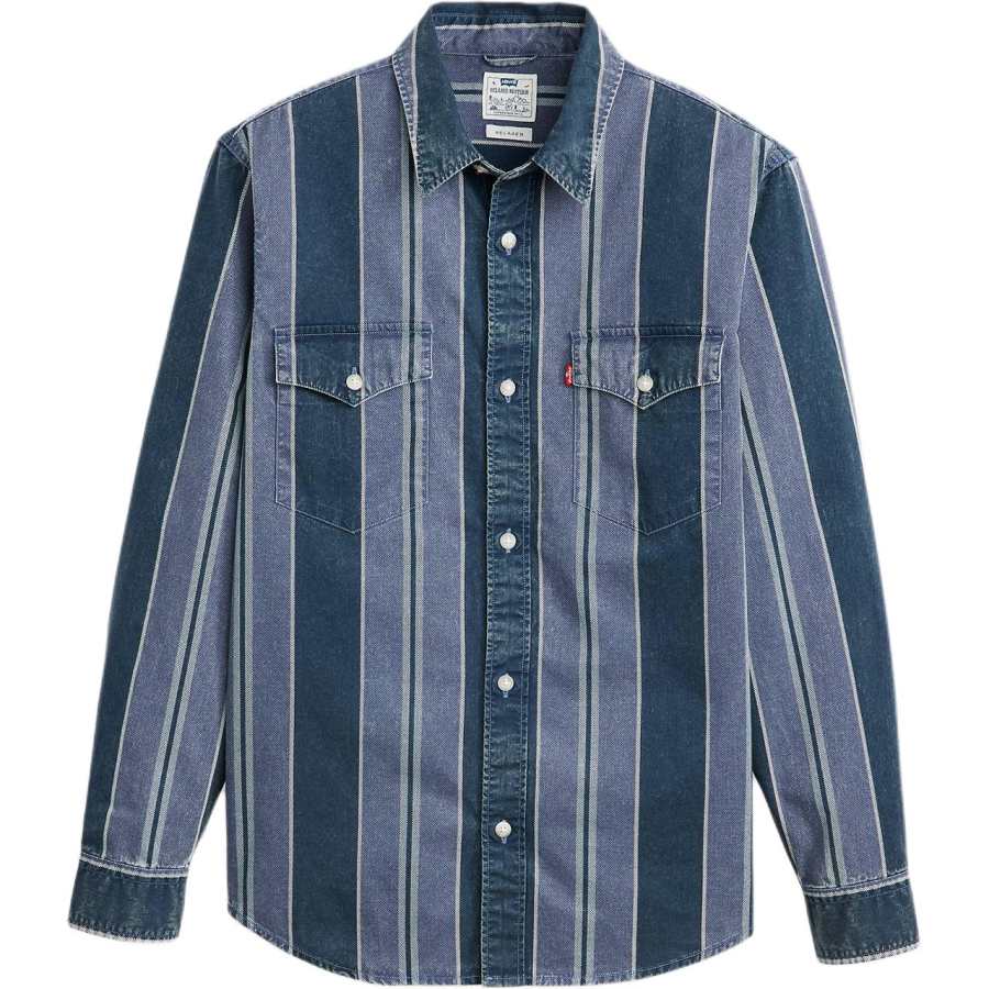 Levis Levis Shirts Men's Blue Pointed Collar Moderate Other