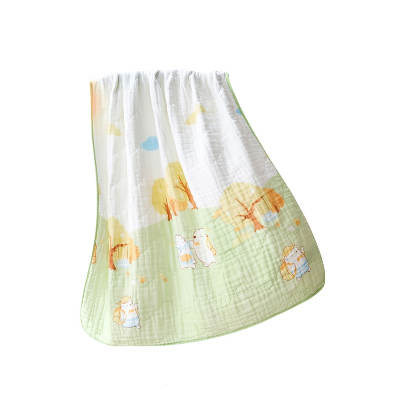 PURCOTTON 100% Cotton Gauze, Absorbent, Thickened, Soft Bath Towel Kids' 115x115cm