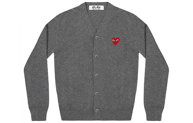 CDG Play Comme Des Garcons Play Red Heart Knit Cardigan Sweater