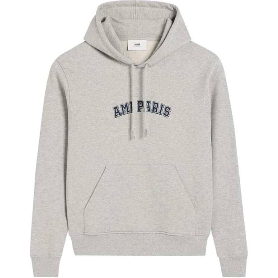 AMIPARIS Ami Paris Logo Printed Drawstring Hoodie