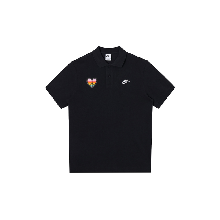Nike Nike Polo Shirts Unisex Black Polo Collar Moderate Straight Fit