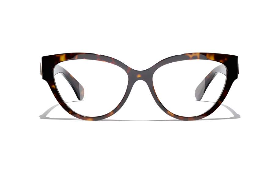 CHANEL CHANEL LUNETTES Cat Eye Eyeglass Frames Unisex Brown