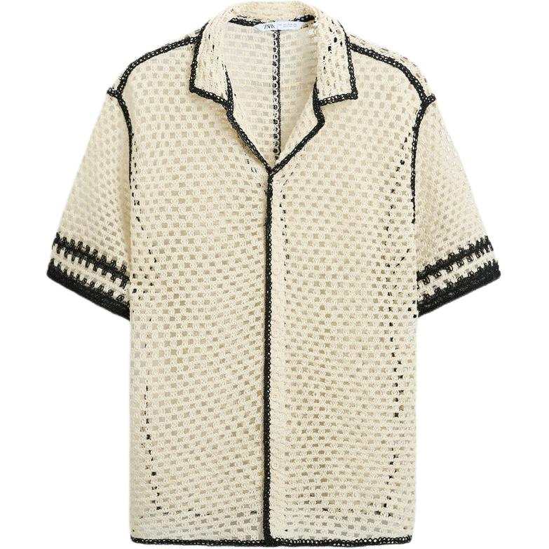 ZARA Shirts Men's Frosted White Lapel Moderate Other