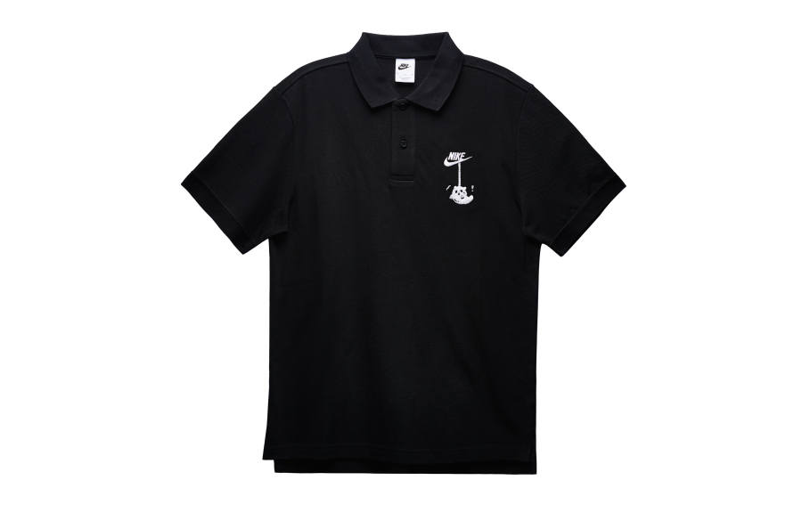 Nike Nike Polo Shirts Men's Black Polo Collar Moderate Straight Fit