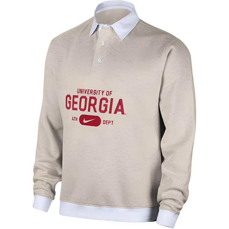 Nike Nike Georgia Club Fleece Men's Nike College Long-Sleeve Polo