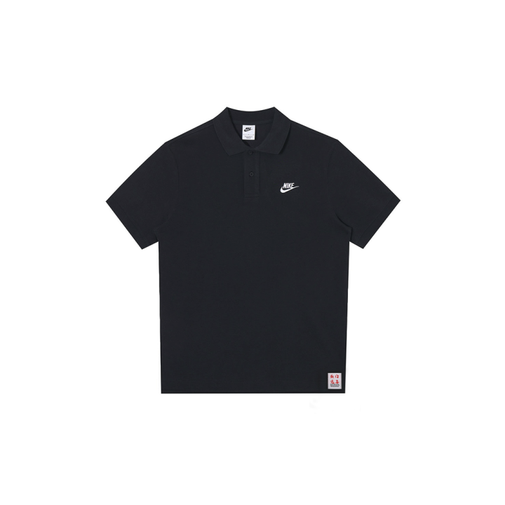 Nike Nike Polo Shirts Unisex Black Polo Collar Moderate Straight Fit