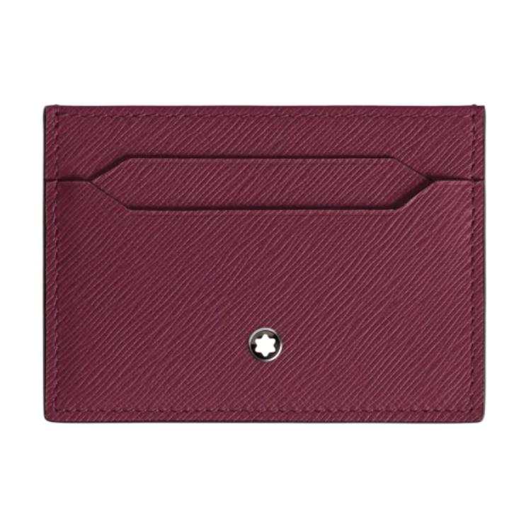 MONTBLANC Calfskin Card Holder Men's Dark Burgundy