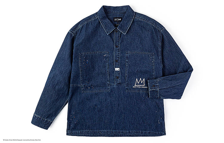 Lee Lee Shirts Men's Medium Dark Blue Lapel Moderate Denim