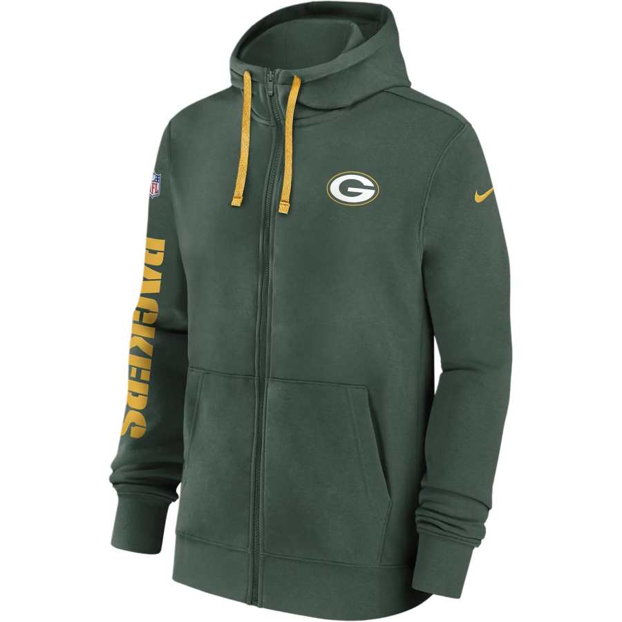 Nike Nike Bay Packers Sideline Team Issue Club Men's Nike Full Zip Hoodie