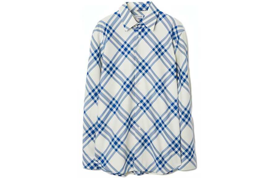 Burberry FW23 Shirt Loose Fit Men's Salt Crystal