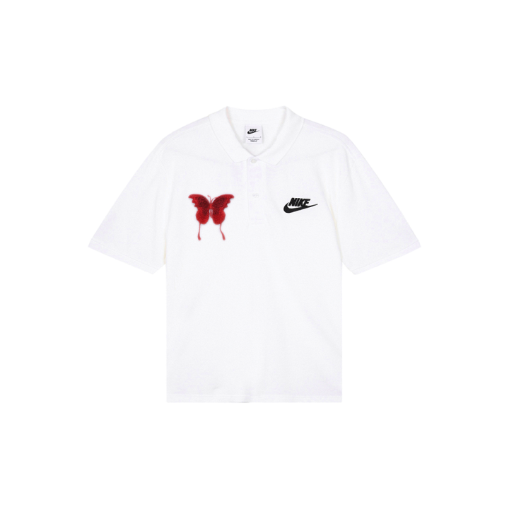 Nike Nike Polo Shirts Men's White Polo Collar Moderate Straight Fit