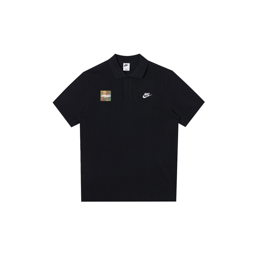 Nike Nike Polo Shirts Unisex Black Polo Collar Moderate Straight Fit