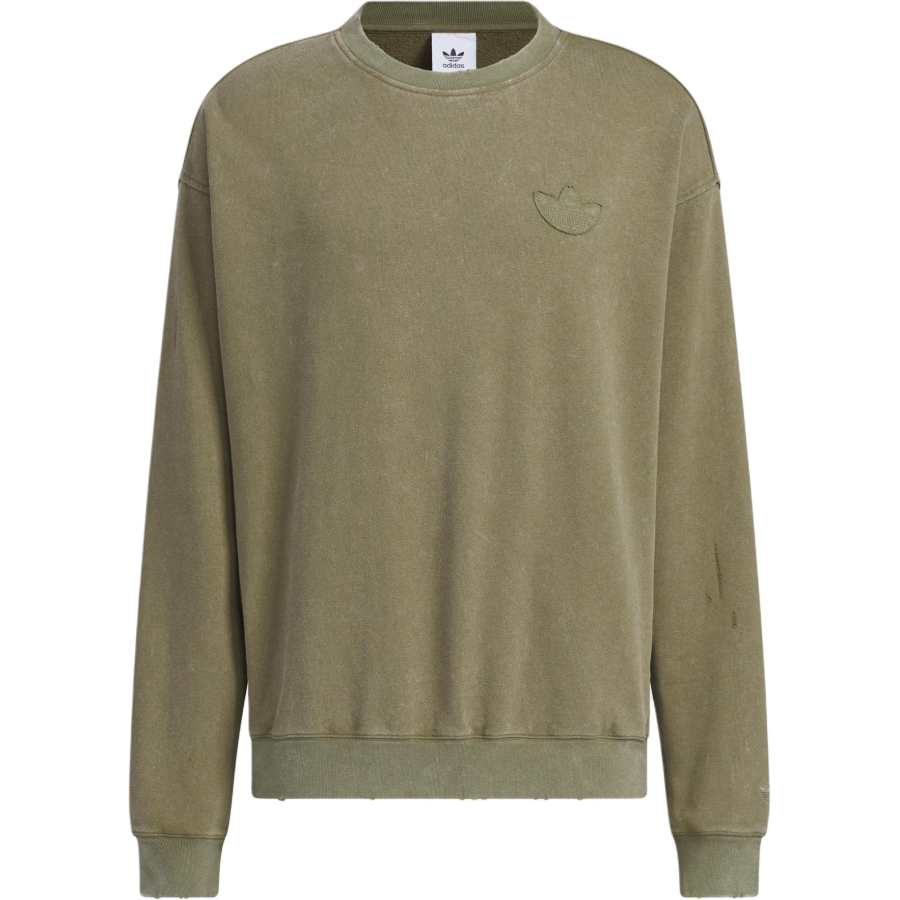 Adidas Originals WASHEDCREW SWEATSHIRT Men's Strata Olive Green
