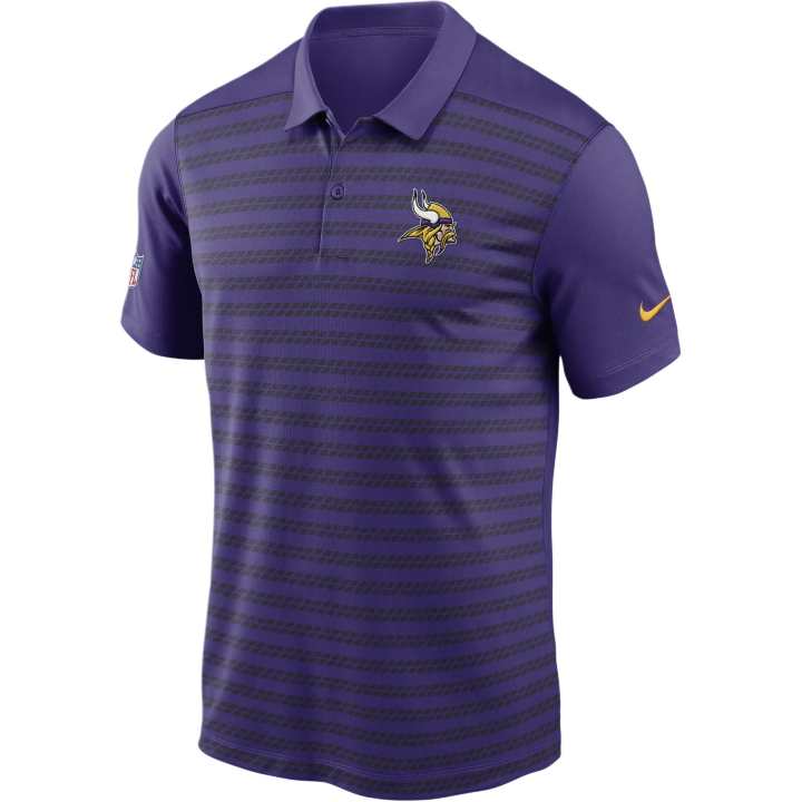Nike Nike Minnesota Vikings Sideline Victory Stripe Men's Nike Dri FIT Nfl Polo