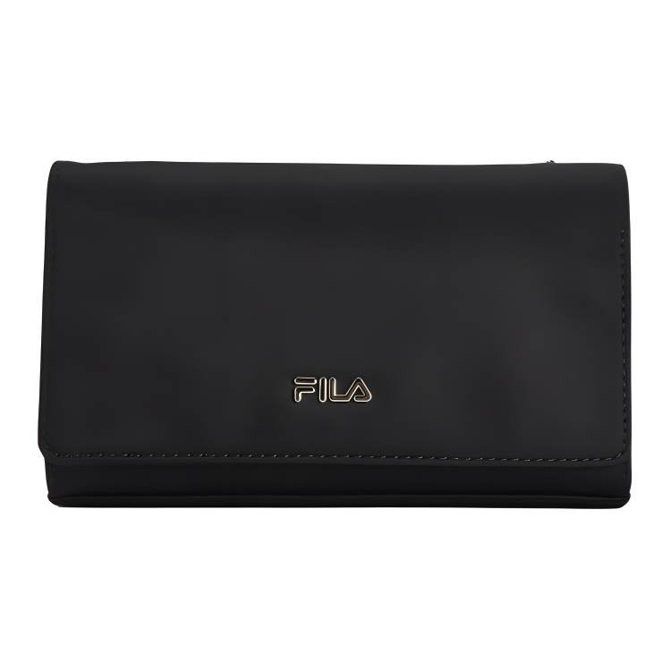 FILA Fabric Shoulder Bag, Crossbody Bag Regular Women's Jet Black