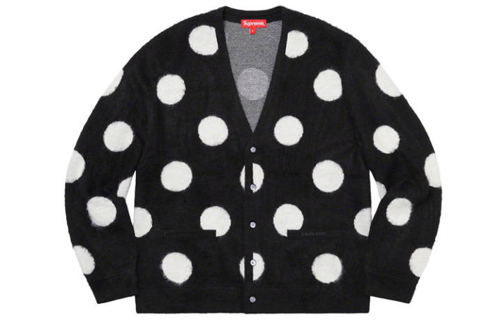 Supreme Supreme Brushed Polka Dot Cardigan