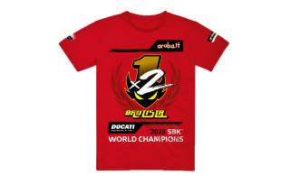 Ducati T Shirts Unisex Red Crew Neck Moderate Straight Fit