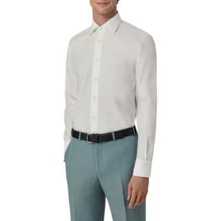 Canali Shirts Men's White Lapel Moderate