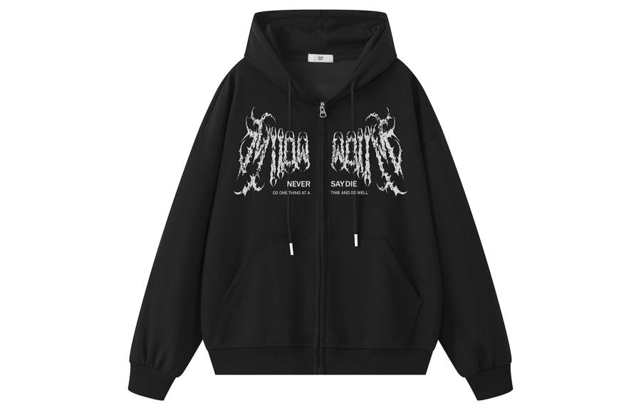 MIIOW Sweatshirts Unisex Hooded Moderate Cardigan