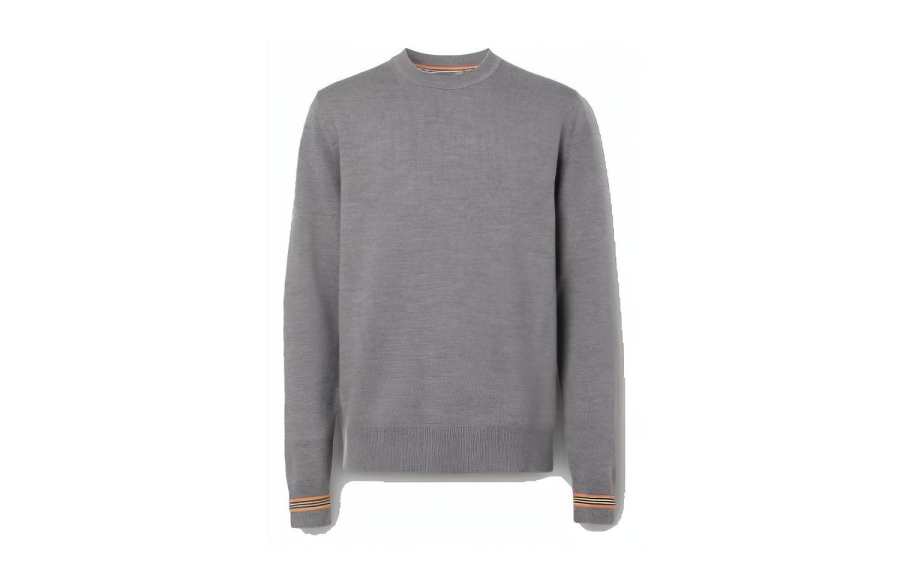 Burberry 【Previous Season】Icon Stripe trim crew-neck pullover