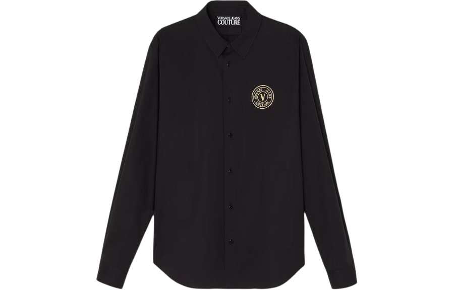 VERSACE JEANS COUTURE Logo-Embroidered Button-Up Shirt