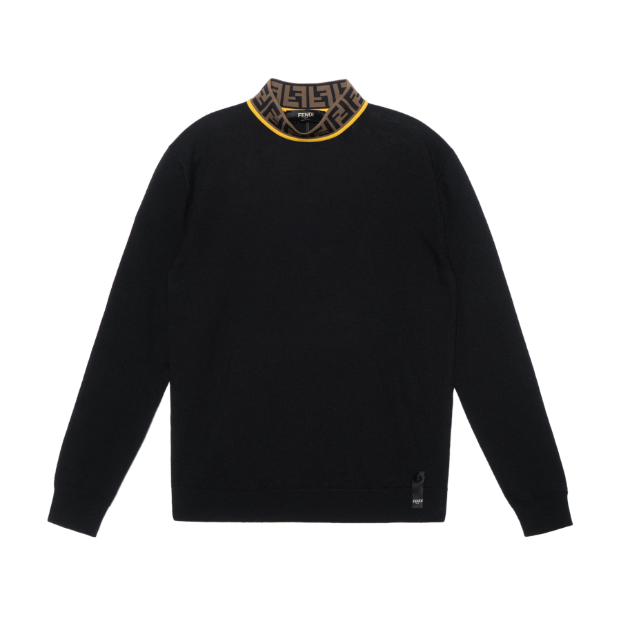 FENDI Sweaters Men's Black Turtleneck Moderate Other