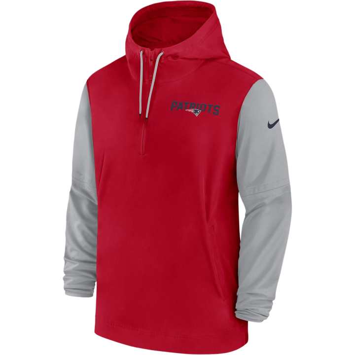 Nike Nike New England Patriots Sideline Pre Game Player Men's Nike Nfl 1/2 Zip Hooded Jacket