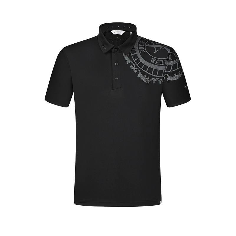 FILA Golf Short Sleeved Polo Shirt Men's Pitch Black