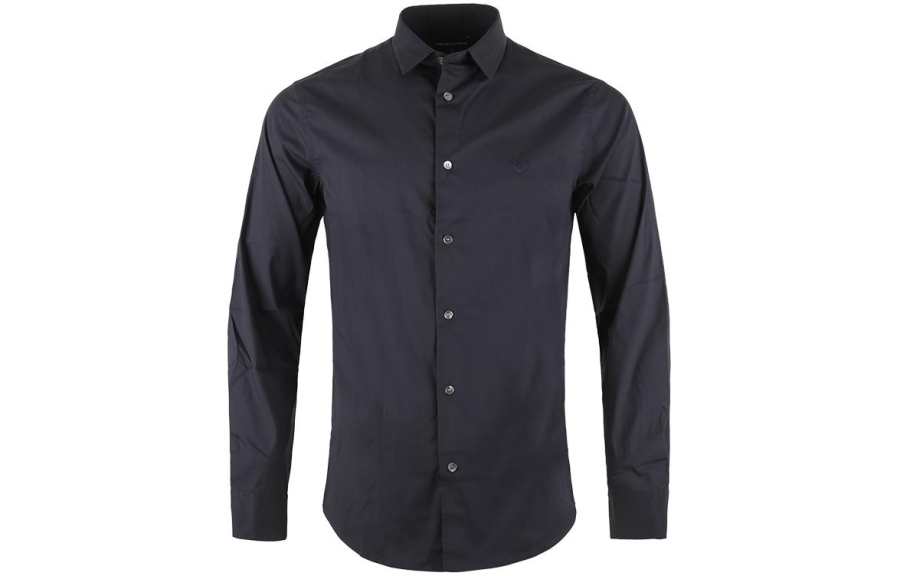 EMPORIO ARMANI Logo-Embroidered Buttoned Shirt