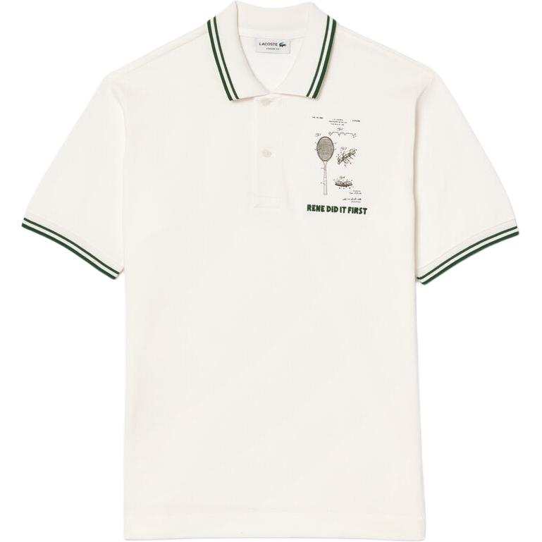 Lacoste slogan-embroidered cotton polo shirt