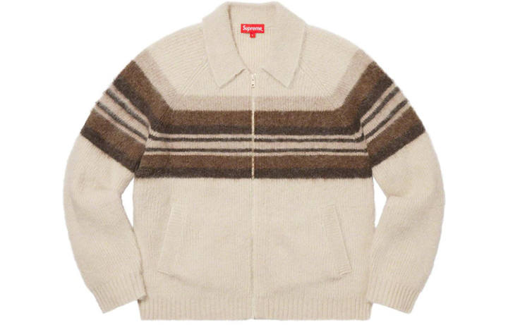 Supreme Supreme Brushed Wool Zip Up Sweater
