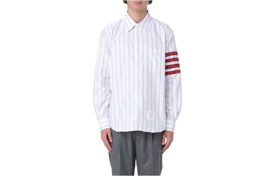 THOM BROWNE THOM BROWNE 4 Bar Striped Buttoned Shirt
